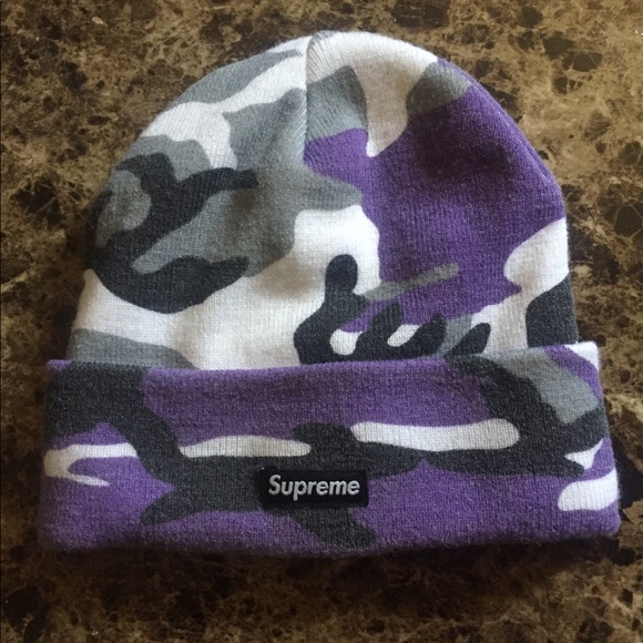 supreme camo beanie